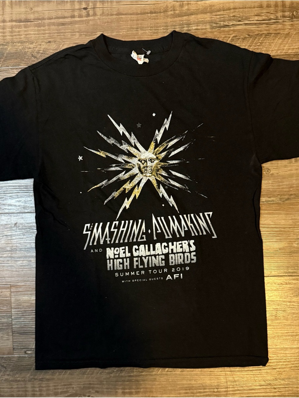 Black Smashing Pumpkins Tour Graphic Short Sleeve Tee
